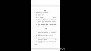 B.TECH 1st SEM QUESTION PAPER DEC.2023 SEMICONDUCTOR PHYSICS BPSMV UNIVERSITY