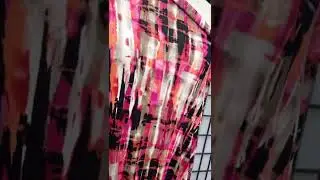 Pink & Brown Abstract Print Rayon Jersey