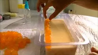 Making Pretty in Peach Plumeria M&P soap