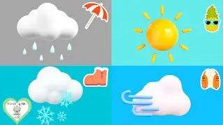 Let's Learn The Weather Together in French☁️🌡️ - Weather Video for Kids ☔️❄️🌧️🍃Fun Learning Video