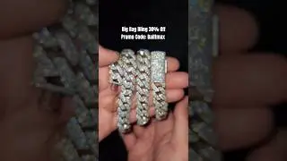 Another Look at @BigBagBling 15mm Moissanite Prong Miami Cuban Link Chain! #shorts #moissanite