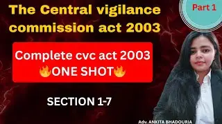 The central vigilance commission act 2003 |🔥ONE SHOT🔥 CVC ACT 2003 #cvcact #cbiapp 