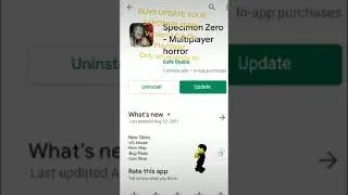 Specimen Zero New Update