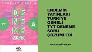 ENDEMİK YAYINLARI T.G. TYT BİYOLOJİ SORU ÇÖZÜMLERİ (2020-21)