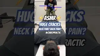*ASMR* Chiropractic care for neck and back pain! HUGE CRACKS 🫣 #asmr #cracks