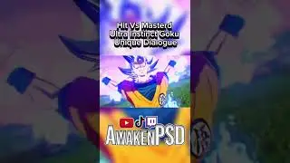 Hit Vs Masterd Ultra Instinct Goku Unique Dialogue exchange in Sparking Zero