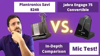 Plantronics Savi 8240 Vs. Jabra Engage 75 Convertible In-Depth Comparison With Mic Test!