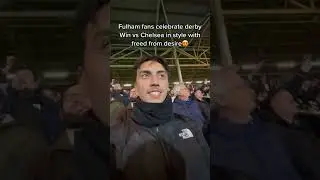 Fulham fans celebrate derby win Vs Chelsea in style! #chelsea #fulham  #premierleague #football