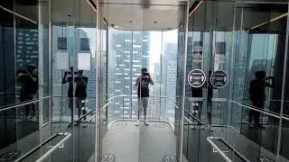STUNNING Fujitec glass lifts at Marina One