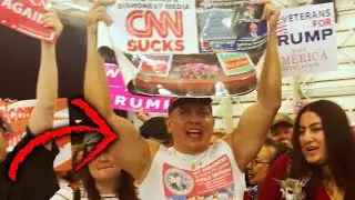 Suspected Mail Bomber Seen Holding &lsquo;CNN Sucks&rsquo; Poster at Trump Rally