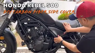 Honda Rebel 500 Modification - Carbon Fiber Side Cover [DIY]