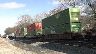 NORFOLK SOUTHERN GE ES44AC Southbound Intermodal Container Train