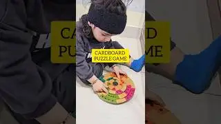 Make a cardboard puzzle game for kids PART 1 | More games 👆  #diy #puzzlegame #creative