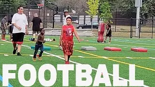 4K These kids are Future Elite Athletes! Working hard on Football Drills Skills