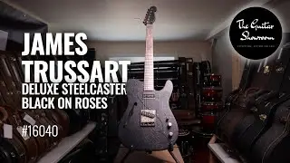 James Trussart Deluxe Steelcaster - Black on Roses - The Guitar Showroom UK