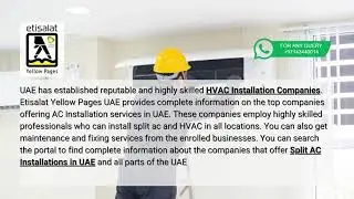 HVAC Installation Companies | Split AC Installation in UAE