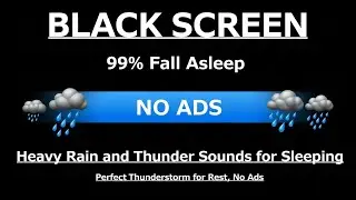 Gentle Night Rain 10 HOURS Rain Sounds for Sleeping - Dark Screen to Beat insomnia, Relax, Study
