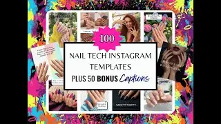 Nail Tech Instagram Templates | 100+ Posts & Captions