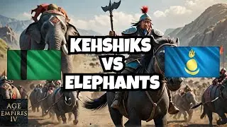Mongol Keshiks vs Delhi Elephants in Age of Empires IV!