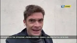 PRESSIONI SU DE TONI. OPPOSIZIONE: &laquo;PRENDA POSIZIONE&raquo;, HONSELL: &laquo;SIA MENO PIATTO&raquo; | 20/10/2025