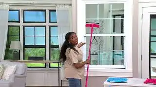 TidyUps Window Cleaner w/ Squeegee & Microfiber Cleaning Heads on QVC