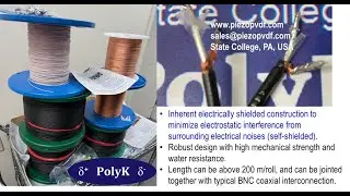 USA Stock Flexible km Long Self-Shielded Piezo PVDF Cables for Security Health Monitoring
