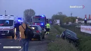 Incidente a Melegnano (Milano), tre auto coinvolte: otto i feriti, di cui due gravissimi