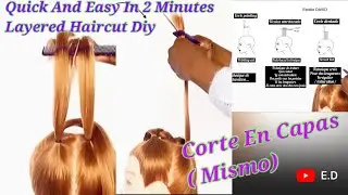 Tutorial// DIY layered haircut 4 ponytails Long & medium length// Corte en Capas ( Mismo)