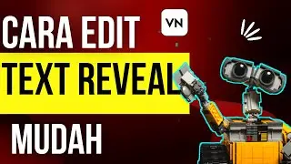 cara edit video TEXT muncul di belakang objek di vn video editor