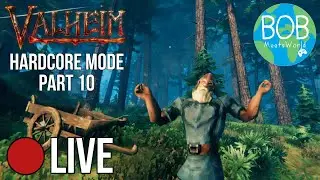 LIVE in Hardcore Valheim: Smelting 1,800 Pounds of Metal and Terraforming My Base!