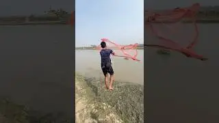 Saw the giant fish rise&hellip; instincts kicked in, net went straight into the river! #fishing #shorts