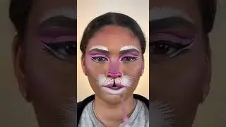 Cute vs creepy bunny makeup