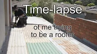 Time-lapse of fixing the garage roof