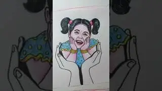 save girl child drawing   #shorts
