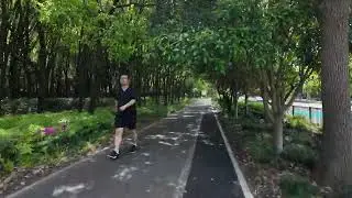 240503 4k virtual run Huangxing Park outer ring 黄兴公园外圈 #chinatravel #shanghai #treadmill
