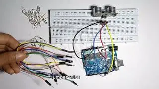 Distance Measurement Using Ultrasonic Sensor and LED with Arduino