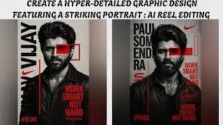 CREATE A HYPER-DETAILED GRAPHIC DESIGN FEATURING A STRIKING PORTRAIT VIDEO EDITING