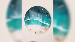 #19 resin art ocean clock