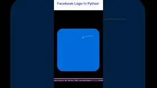 Facebook Logo Using Python Turtle 🐢 #braincoder #coding #python #pythonturtle #shortvideo
