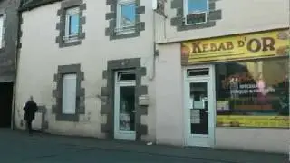 Driving On Rue des Martyrs, Rue Joseph Pennec & Rue du G&eacute;n&eacute;ral Gallieni, Rostrenen, Brittany, France