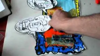 Mixed Media Comic Art Creation Experiment