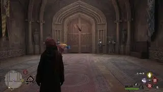 Random encounter in Hogwarts Legacy with Peeves and the Suit of Armours