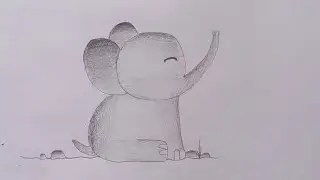 easy elephant drawing | baby elephant drawing | easy to draw | #art #drawing #elephant
