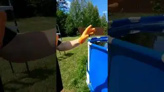 Как залить перекись в бассейн Интекс. #pool #бассейн