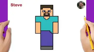 How to draw Steve from Minecraft | How to draw Minecraft characters