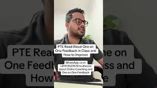 PTE Read Aloud One on One Feedback in Class and How to Improve | M and MM PTE NAATI