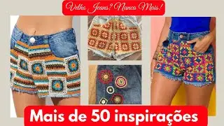 O Crochê Que Está Dominando o Verão | Shorts Jeans Customizados