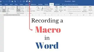 Recording a Macro in Word