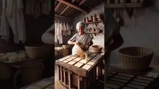 The old lady makes herbal soap from goat's milk #shorts #imotionalshorts