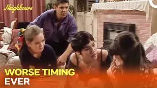 Chaos at the Mangel's: Fighting Kids and a Social Worker | Neighbours (1990)